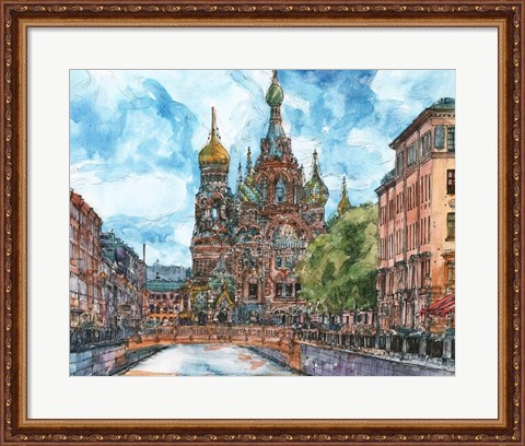 Framed Russia Temple II Print