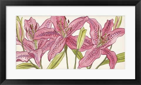 Framed Pink Lilies I Print