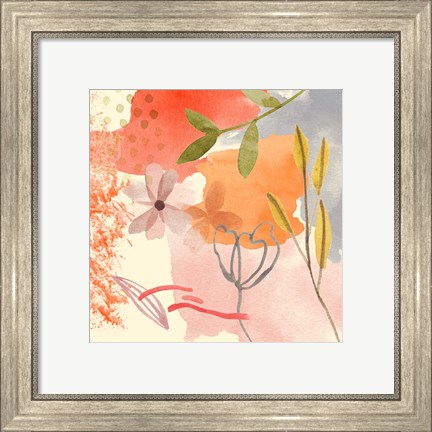 Framed Flower Shimmer I Print