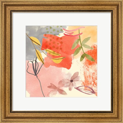 Framed Flower Shimmer II Print