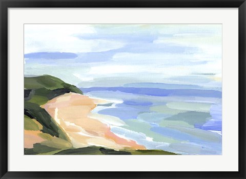 Framed Pastel Coastline II Print