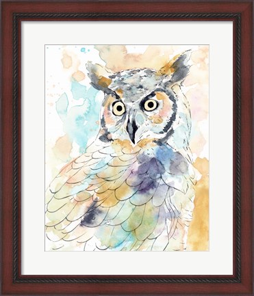 Framed Owl Majestic II Print