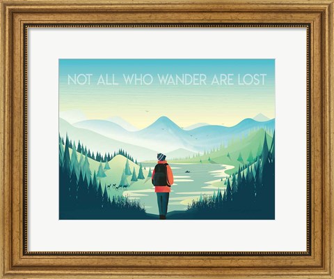 Framed Not All Who Wander Print
