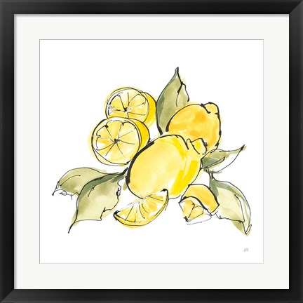 Framed Lemon Still Life III Print