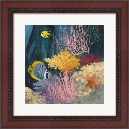Framed Coastal Reef II Print