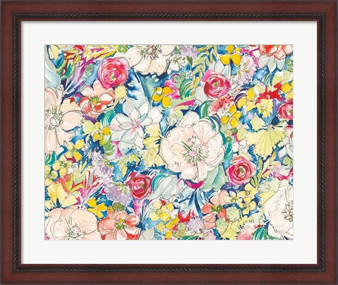 Framed Floral Burst Print