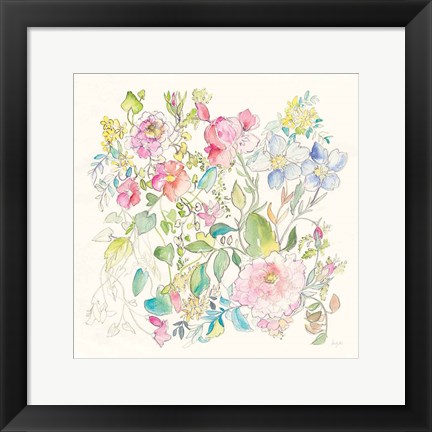 Framed Cottage Blooms Print