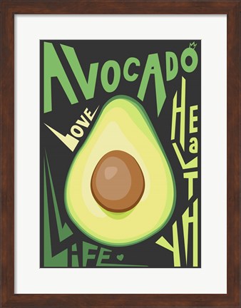 Framed Kitchen Avocado Print