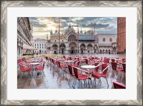 Framed Piazza San Marco At Sunrise #14 Print