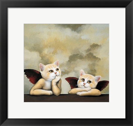 Framed Raphael Cat Print