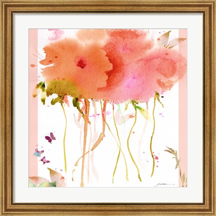 Framed Butterfly Blossoming Print