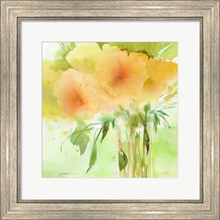 Framed Verdant Bouquet Print