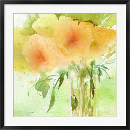 Framed Verdant Bouquet Print