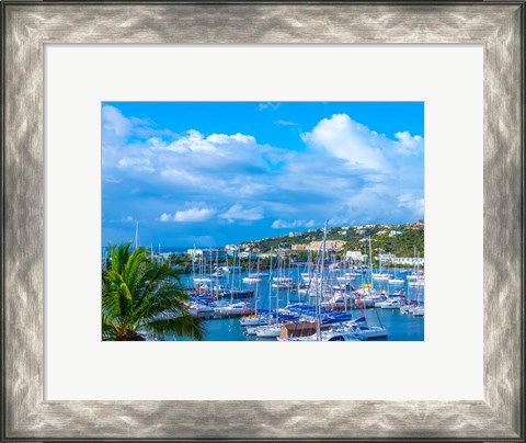 Framed Oyster Pond Bay, St. Maarten Print