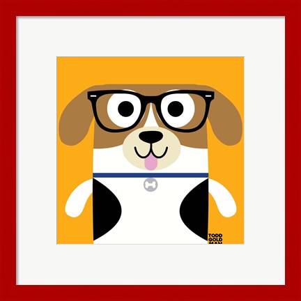 Framed Bow Wow Beagle Print