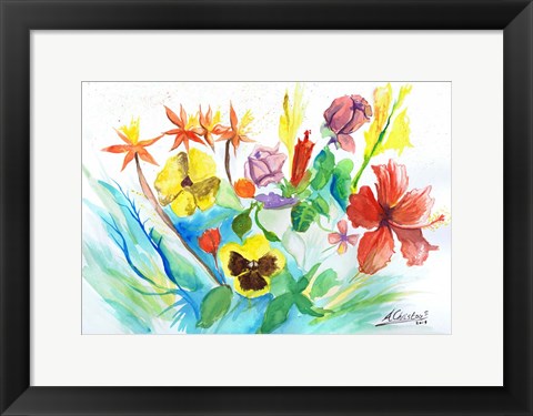 Framed Floral Print