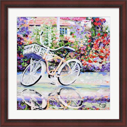 Framed Bike Reflection Print