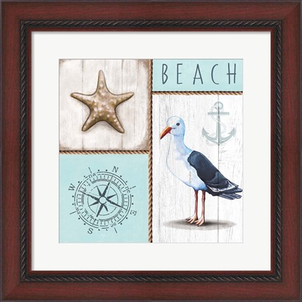 Framed Nautical Beach Print