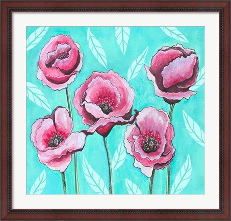 Framed Pink Poppies IV Print