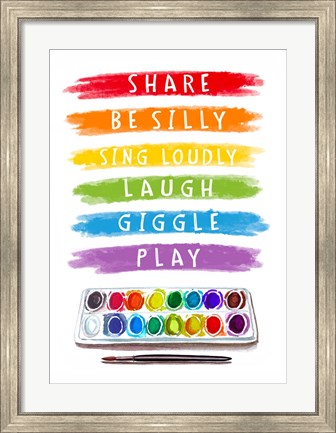 Framed Share, Be Silly Print