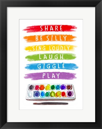 Framed Share, Be Silly Print