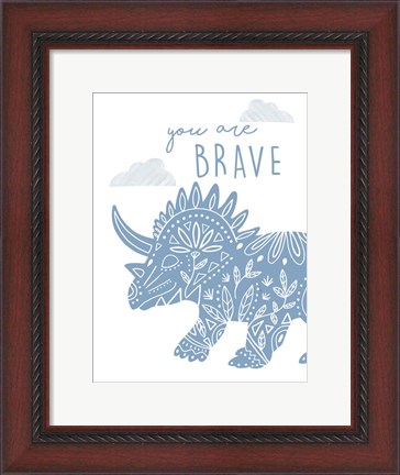 Framed You Are Brave Dino Print