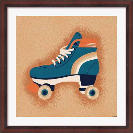 Framed Orange Skate Print