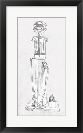 Framed Fuel Station Sketch No. 2 Print