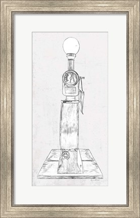 Framed Fuel Station Sketch No. 4 Print