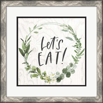 Framed Let&#39;s Eat! Print