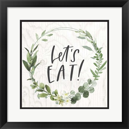 Framed Let&#39;s Eat! Print