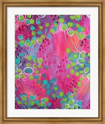 Framed Painted Canvas IV Print