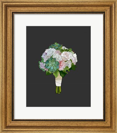 Framed Succulent Bouquet Print