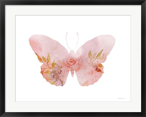 Framed Meadow Flora Butterfly Print