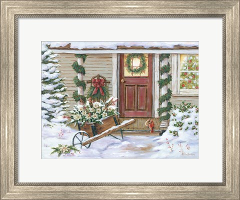 Framed Holiday Porch Print