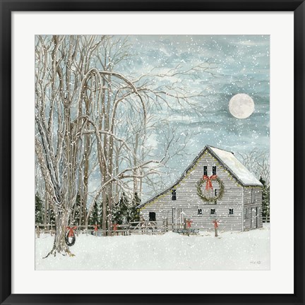 Framed Christmas Eve Moon Print