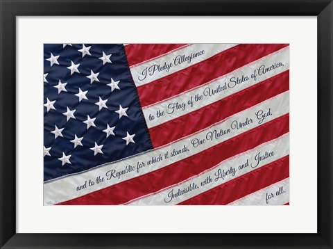 Framed I Pledge Allegiance II Print