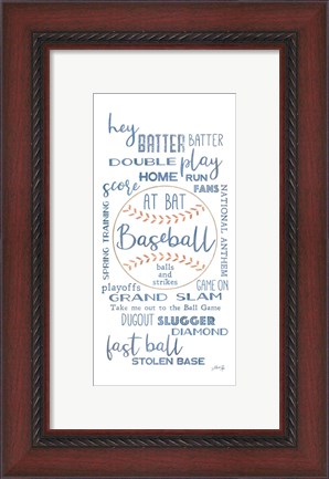 Framed Baseball Phrases Print