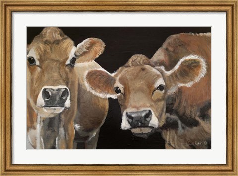 Framed Hello There Cows Print