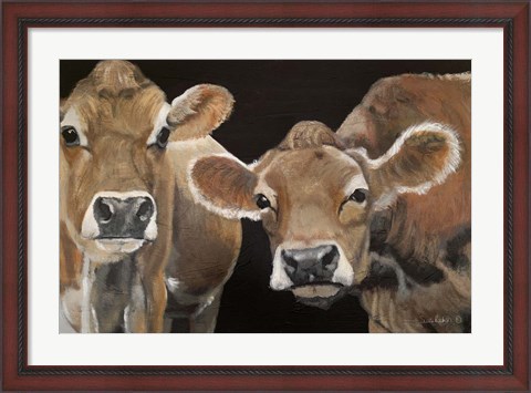 Framed Hello There Cows Print