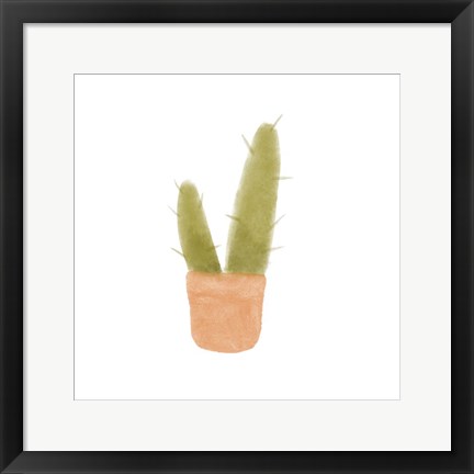 Framed Watercolor Cactus II Print