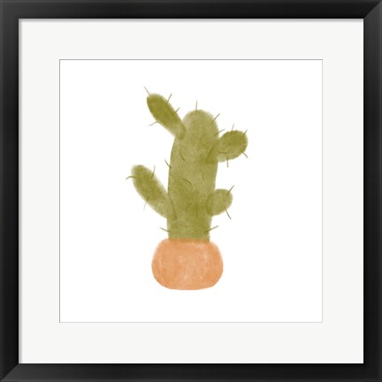 Framed Watercolor Cactus IV Print