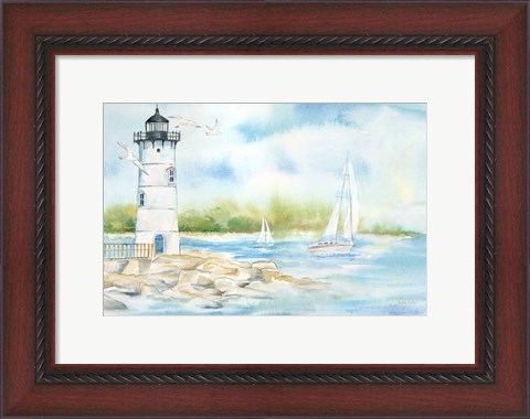 Framed East Coast Lighthouse landscape I Print