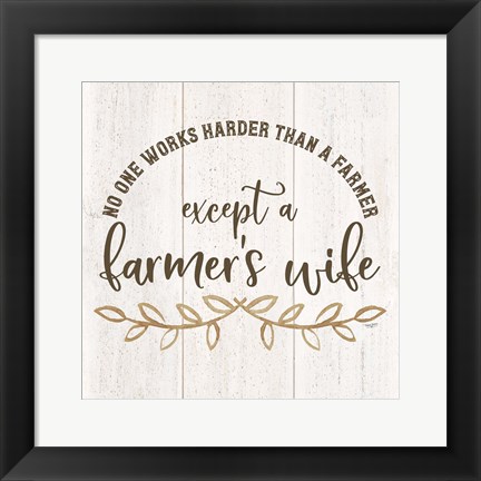 Framed Farm Life VI-Farmer&#39;s Wife Print