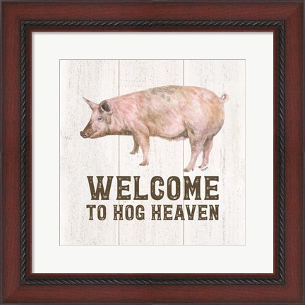 Framed Farm Life VII-Hog Heaven Print