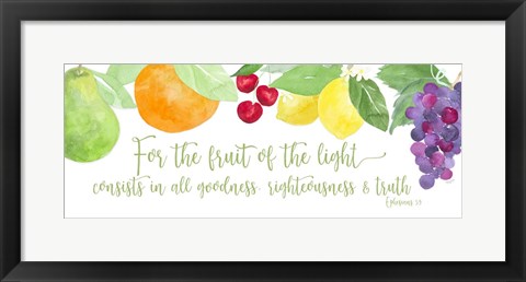 Framed Fruit of the Spirit panel I-Fruit Print