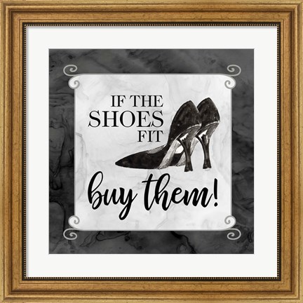 Framed Fashion Humor V-Shoes Fit Print