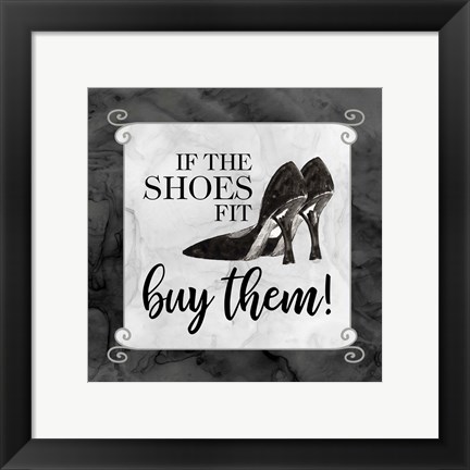 Framed Fashion Humor V-Shoes Fit Print