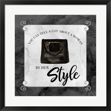 Framed Fashion Humor XII-By Her Style Print