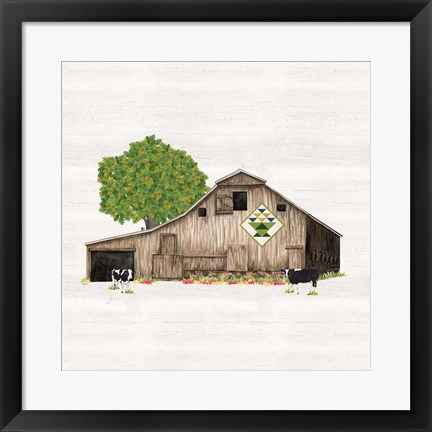 Framed Spring &amp; Summer Barn Quilt I Print